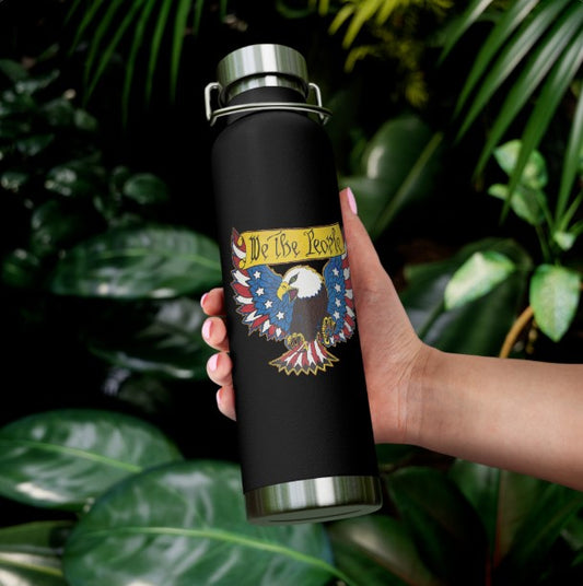 ..WE THE PEOPLE:  22oz Copper Vacuum Insulated Patriotic Water Bottle - FREE SHIPPING