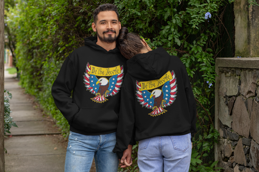 WE THE PEOPLE Heavy Weight Patriotic Hoodie (S-5XL):  Men's & Women's Gildan 18500 - FREE SHIPPING