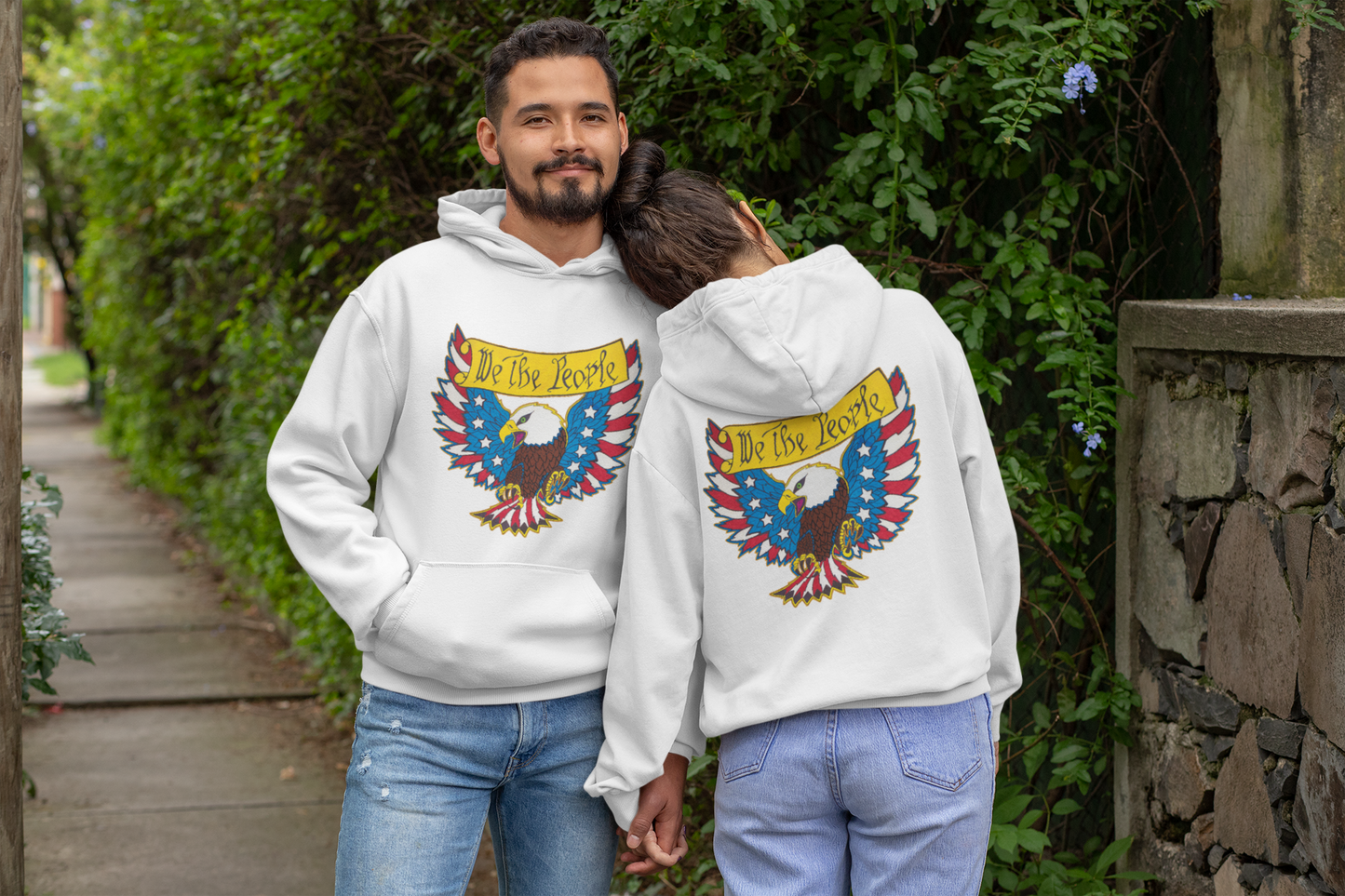WE THE PEOPLE Heavy Weight Patriotic Hoodie (S-5XL):  Men's & Women's Gildan 18500 - FREE SHIPPING