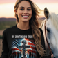 WE OWE THEM ALL Heavy Weight Patriotic Military Long Sleeve T-Shirt (S-2XL):  Women's Gildan 2400 - FREE SHIPPING