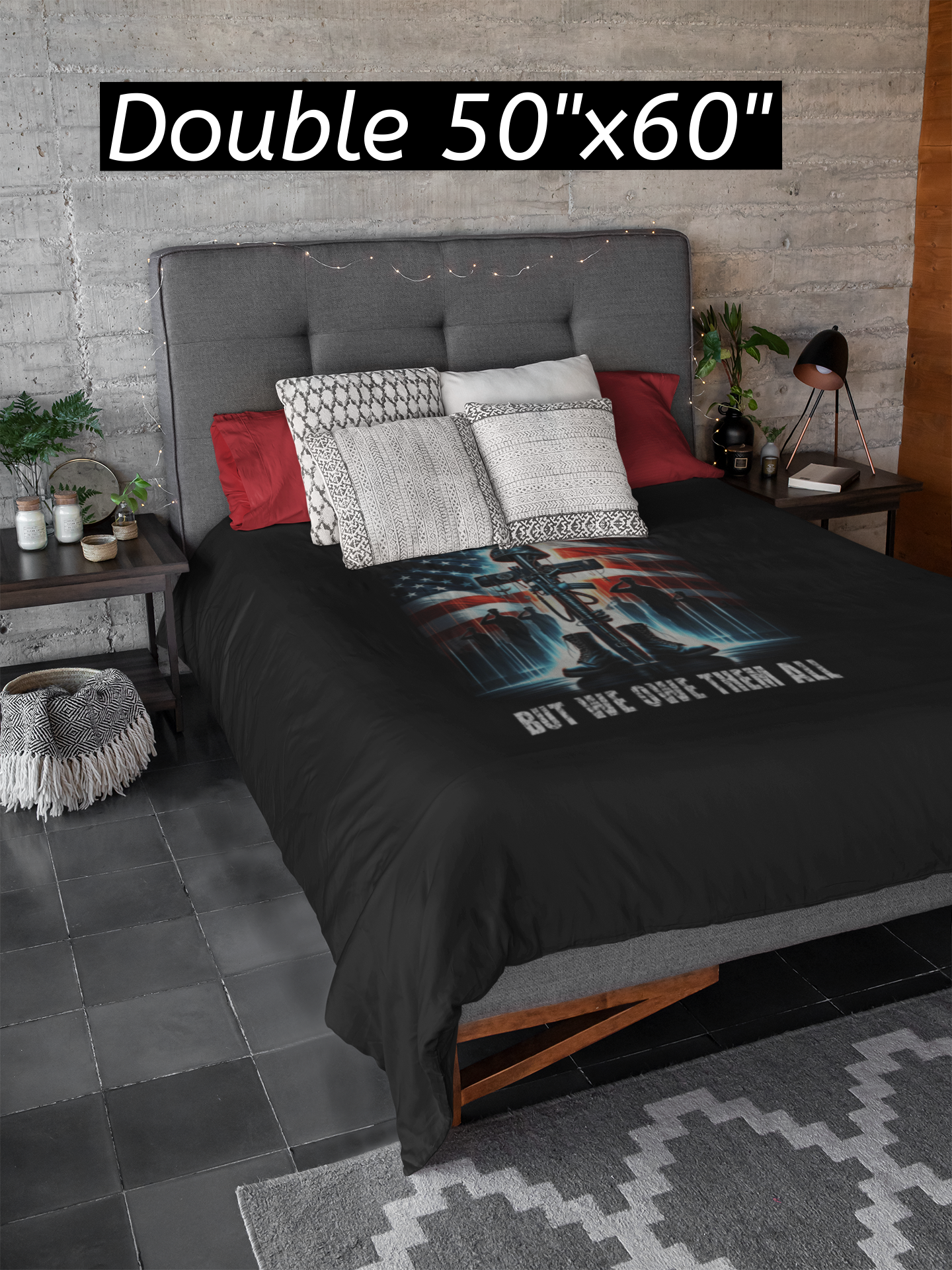 WE OWE THEM ALL Light Weight Patriotic Christian Velveteen Plush Blanket (3 sizes available) - FREE SHIPPING