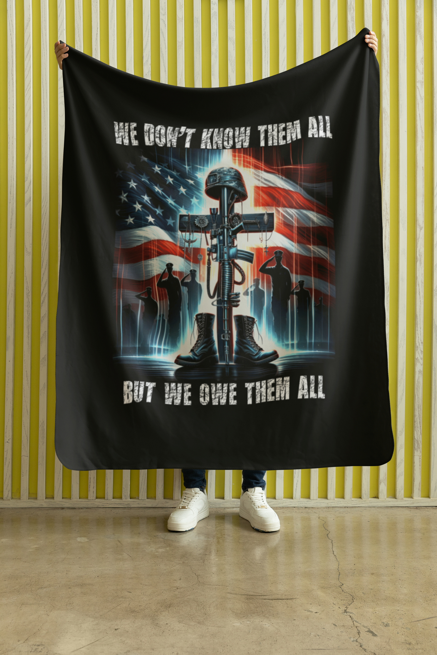 WE OWE THEM ALL Light Weight Patriotic Christian Velveteen Plush Blanket (3 sizes available) - FREE SHIPPING