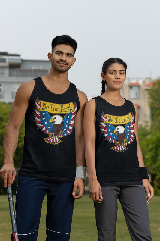 WE THE PEOPLE Medium Weight Patriotic Tank Top (S-2XL):  Men's & Women's 5200 - FREE SHIPPING