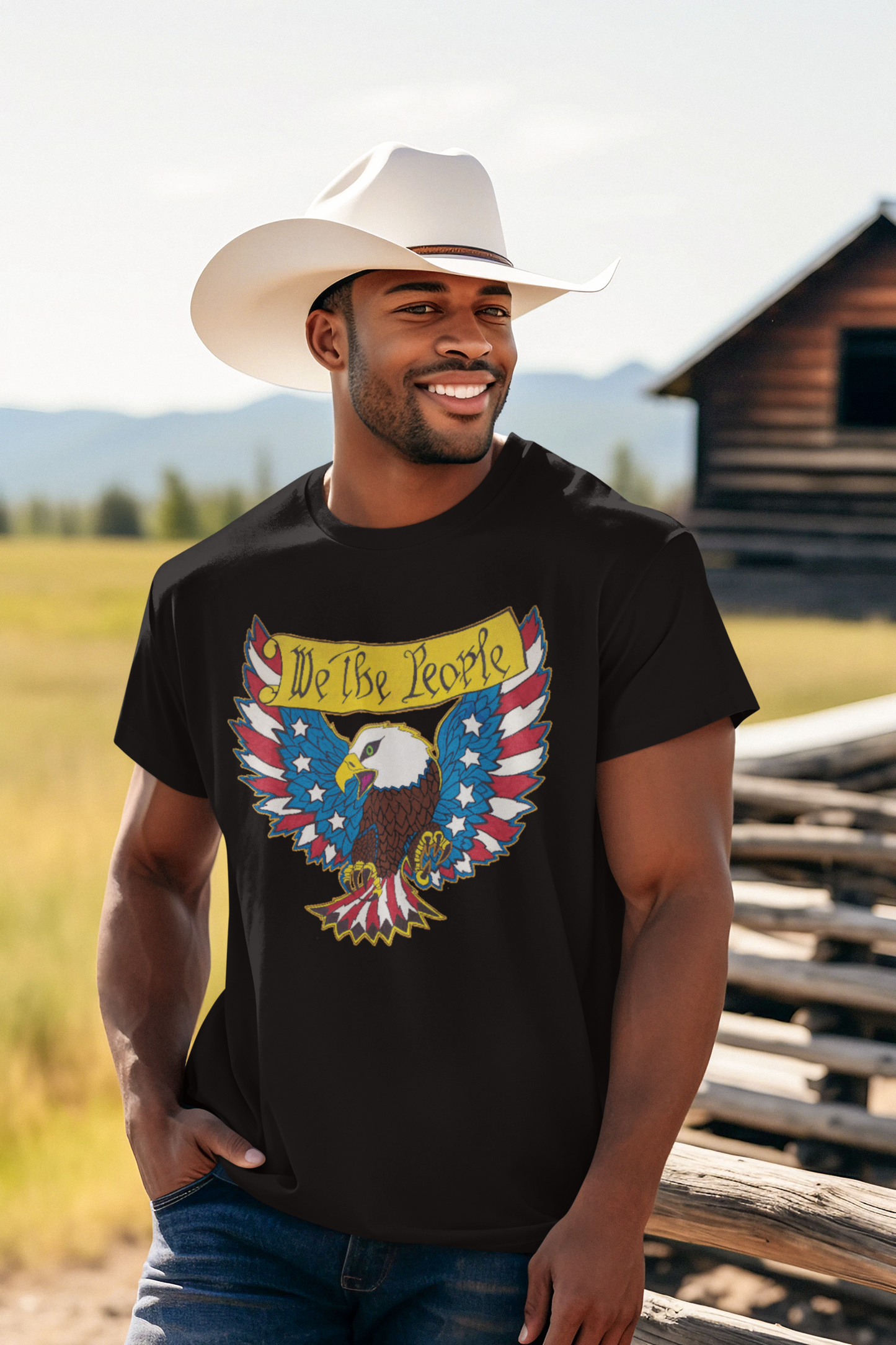 WE THE PEOPLE Patriotic T-Shirt (S-5XL):  Men's Medium Weight Gildan 5000 - FREE SHIPPING