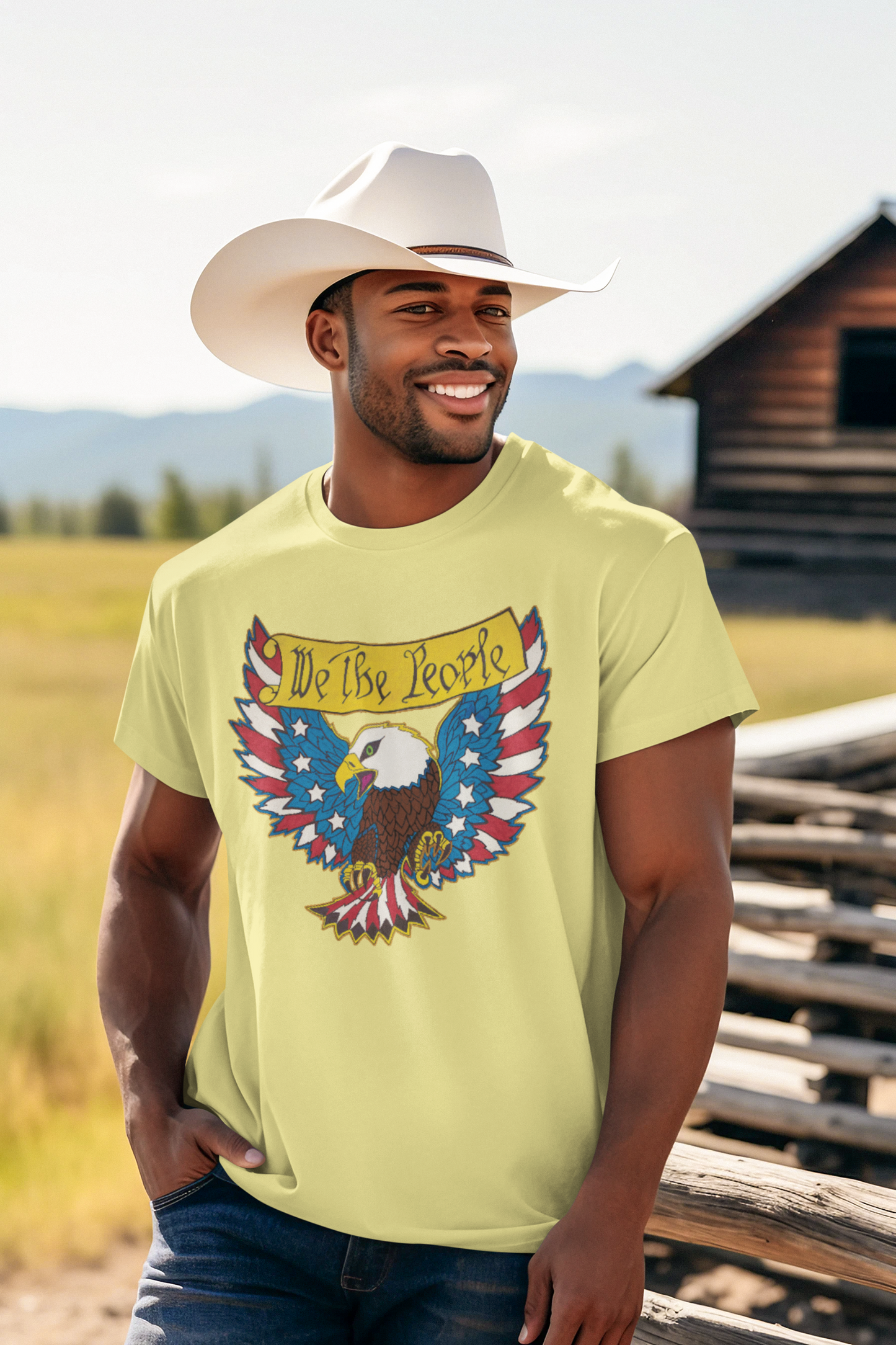 WE THE PEOPLE Patriotic T-Shirt (S-5XL):  Men's Medium Weight Gildan 5000 - FREE SHIPPING