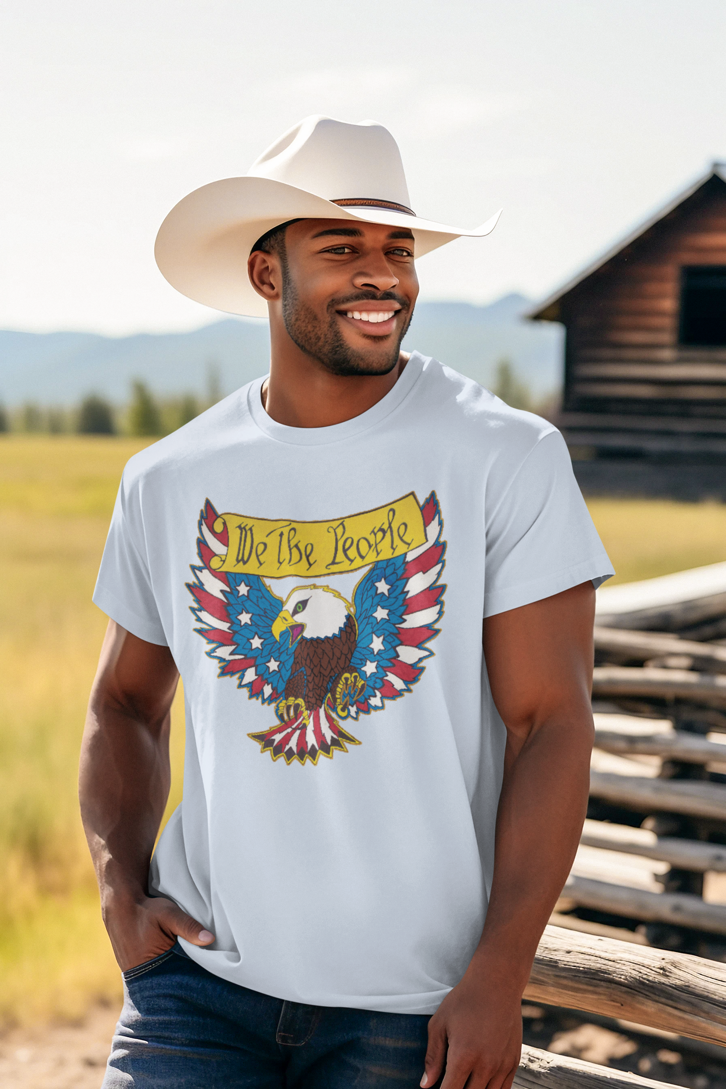 WE THE PEOPLE Patriotic T-Shirt (S-5XL):  Men's Medium Weight Gildan 5000 - FREE SHIPPING
