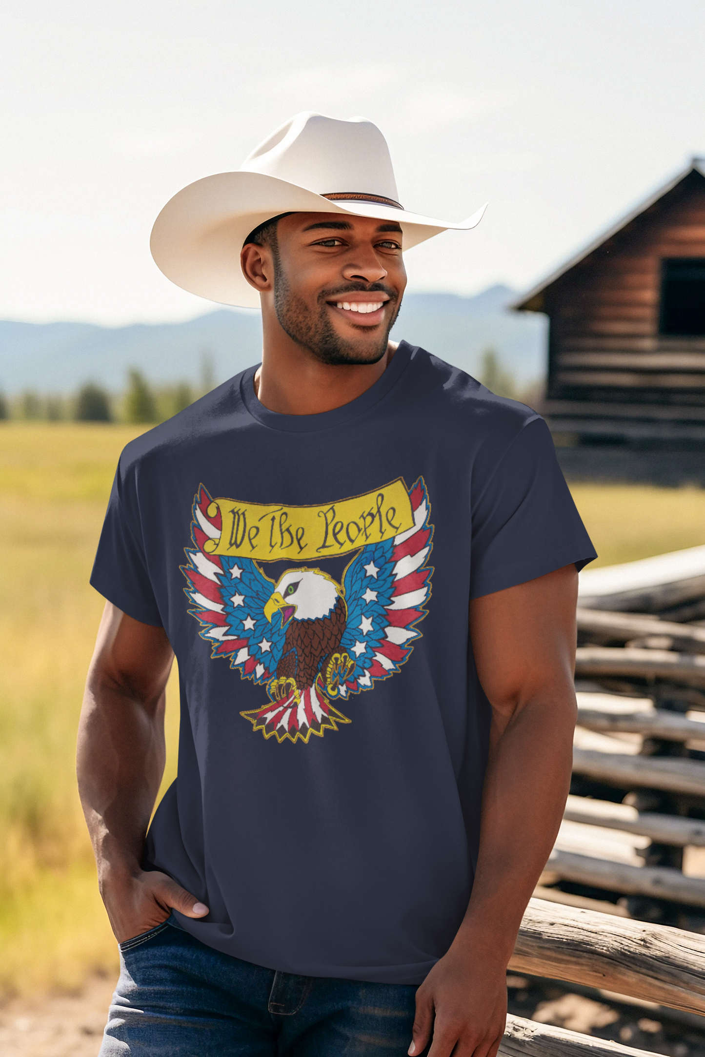 WE THE PEOPLE Patriotic T-Shirt (S-5XL):  Men's Medium Weight Gildan 5000 - FREE SHIPPING