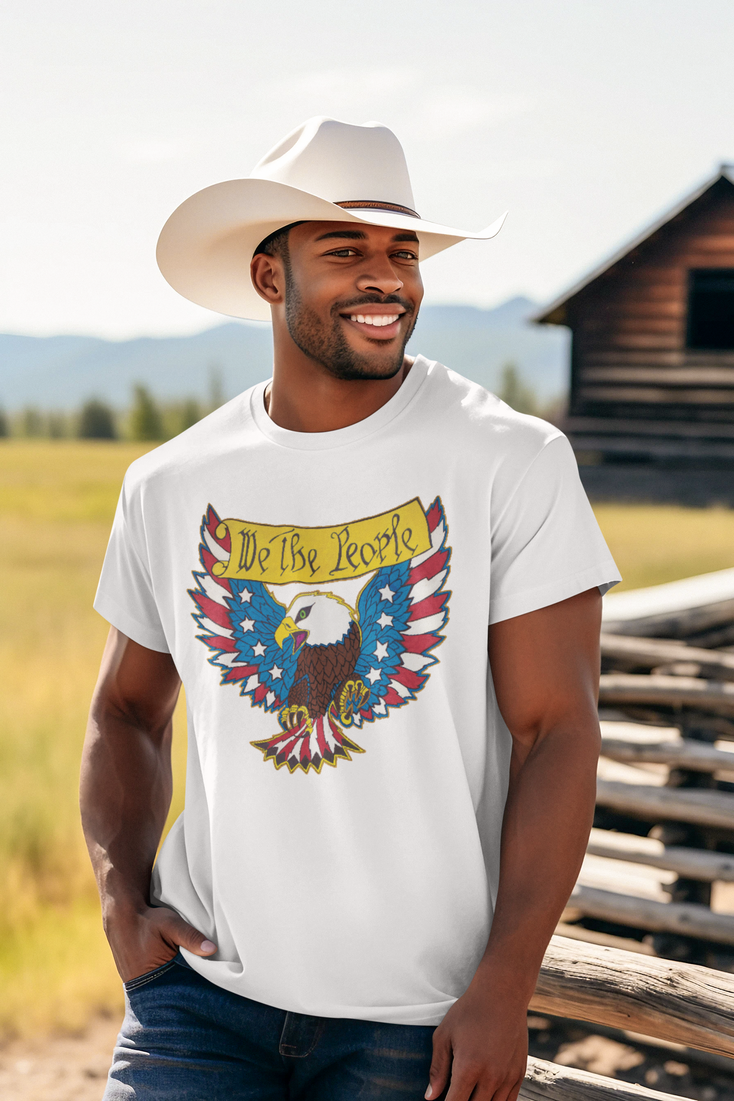WE THE PEOPLE Patriotic T-Shirt (S-5XL):  Men's Medium Weight Gildan 5000 - FREE SHIPPING