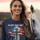 WE OWE THEM ALL Heavy Weight Patriotic Military Long Sleeve T-Shirt (S-2XL):  Women's Gildan 2400 - FREE SHIPPING