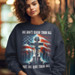 WE OWE THEM ALL Heavy Weight Patriotic Christian Sweatshirt (S-5XL):  Women's Gildan 18000 - FREE SHIPPING