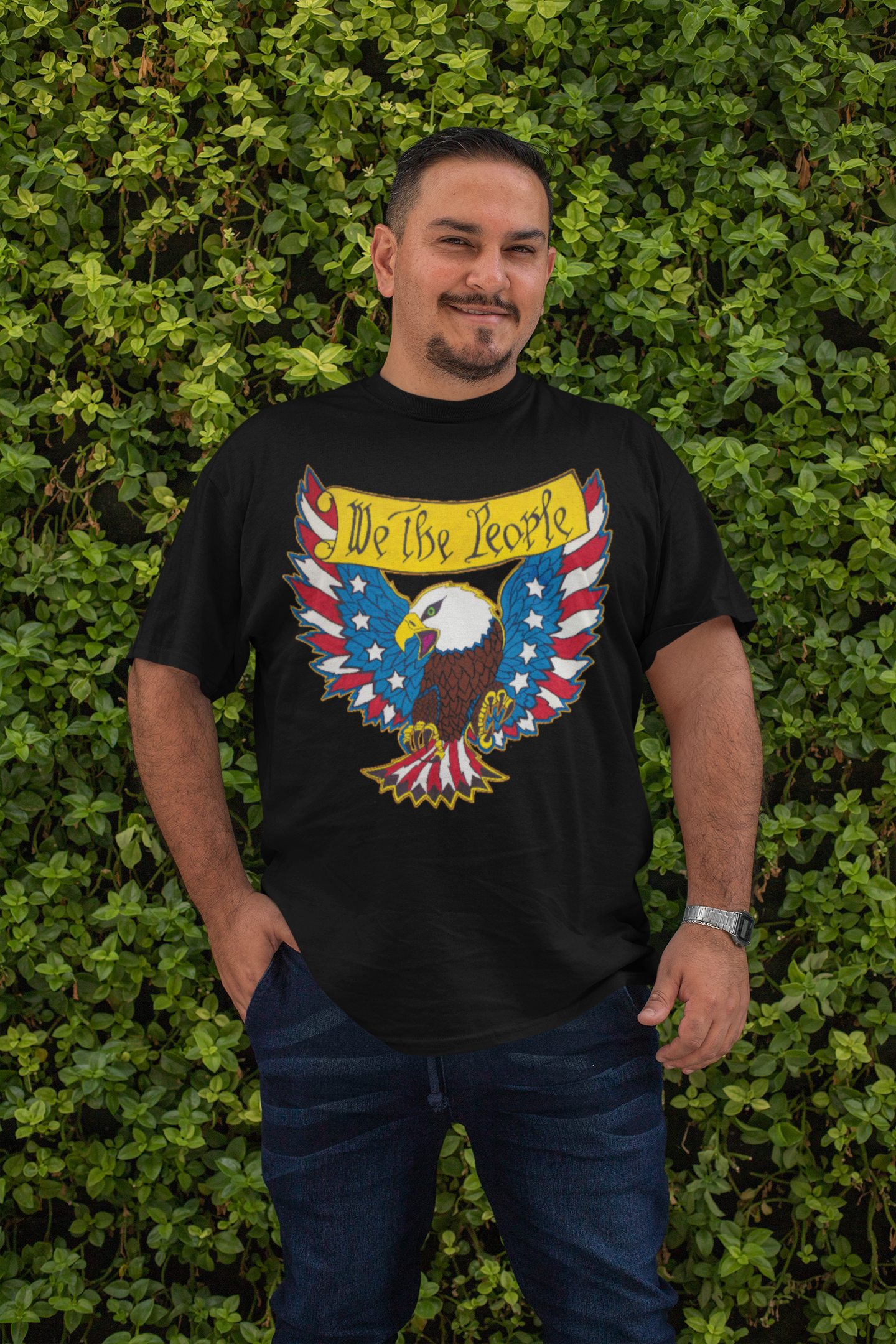 . WE THE PEOPLE Plus Size Heavy Weight Patriotic T-Shirt (S-5XL):  Men's Hanes Beefy-T® - FREE SHIPPING