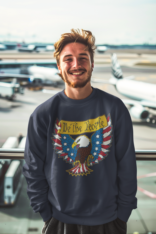 WE THE PEOPLE Heavy Weight Patriotic Sweatshirt (S-5XL):  Men's Gildan 18000 - FREE SHIPPING