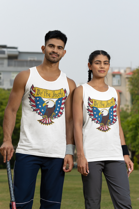 WE THE PEOPLE Medium Weight Patriotic Tank Top (S-2XL):  Men's & Women's 5200 - FREE SHIPPING