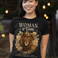 WOMAN OF FAITH Fitted Christian T-Shirt (S-2XL):  Women's Bella+Canvas 6004 - FREE SHIPPING