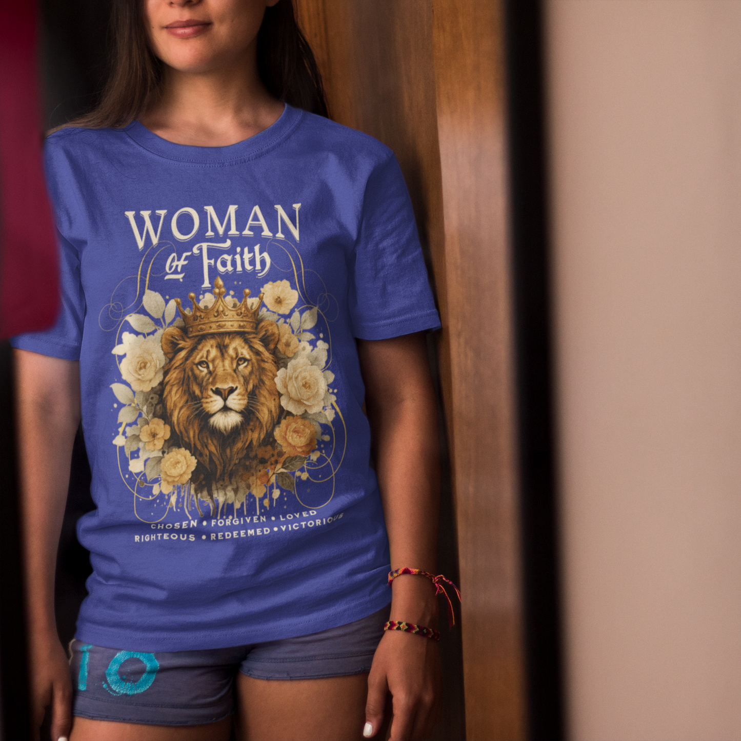 WOMAN OF FAITH Classic Christian T-Shirt (S-5XL):  Women's Medium Weight Gildan 5000 - FREE SHIPPING