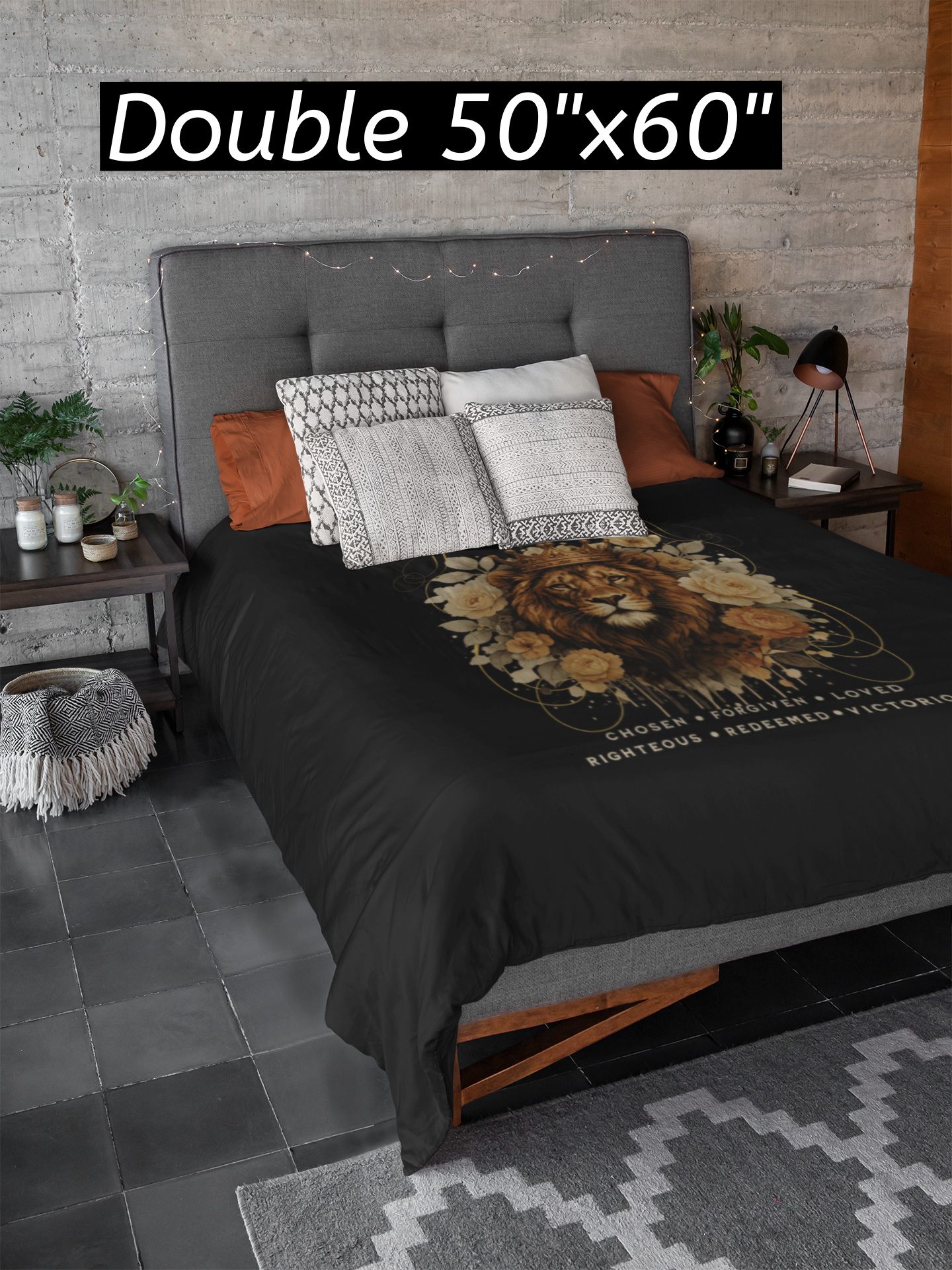 WOMAN OF FAITH Light Weight Christian Velveteen Plush Blanket (3 sizes available) - FREE SHIPPING
