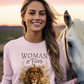 WOMAN OF FAITH Heavy Weight Christian Long Sleeve T-Shirt (S-2XL):  Women's Gildan 2400 - FREE SHIPPING