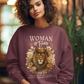 WOMAN OF FAITH Heavy Weight Christian Sweatshirt (S-5XL):  Women's Gildan 18000