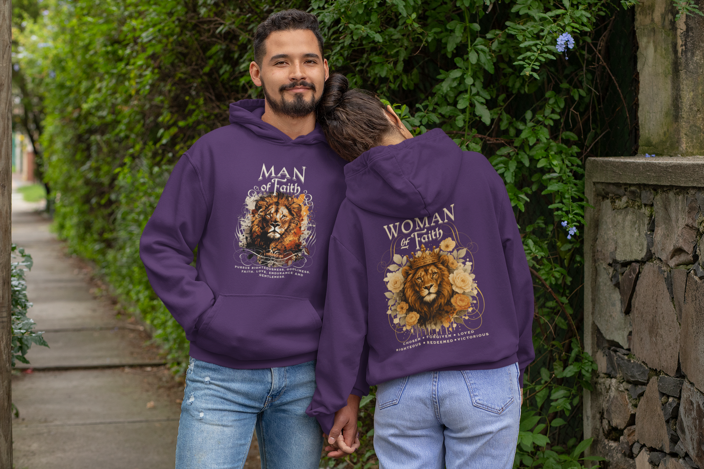 WOMAN OF FAITH Heavy Weight Christian Hoodie (S-5XL):  Women's Gildan 18500 - FREE SHIPPING