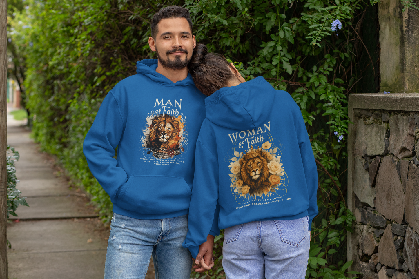 WOMAN OF FAITH Heavy Weight Christian Hoodie (S-5XL):  Women's Gildan 18500 - FREE SHIPPING