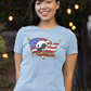 NEVER FORGOTTEN Fitted Patriotic T-Shirt (S-2XL):  Women's Bella+Canvas 6004 - FREE SHIPPING