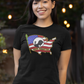 NEVER FORGOTTEN Fitted Patriotic T-Shirt (S-2XL):  Women's Bella+Canvas 6004 - FREE SHIPPING