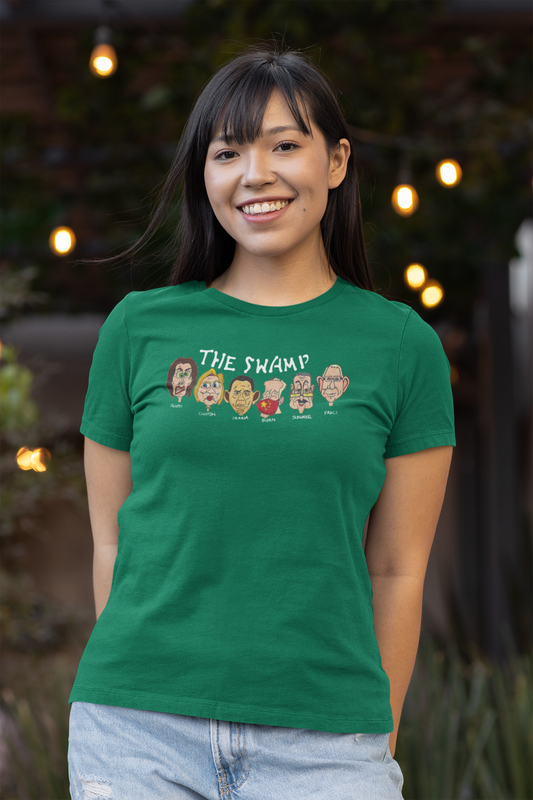 THE SWAMP Fitted Patriotic T-Shirt (S-2XL):  Women's Bella+Canvas 6004 - FREE SHIPPING