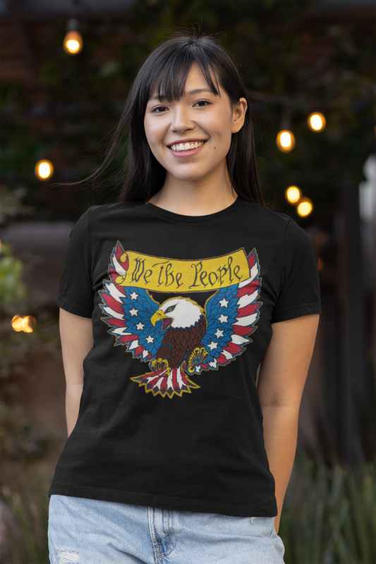 WE THE PEOPLE Fitted Patriotic T-Shirt (S-2XL):  Women's Bella+Canvas 6004 - FREE SHIPPING